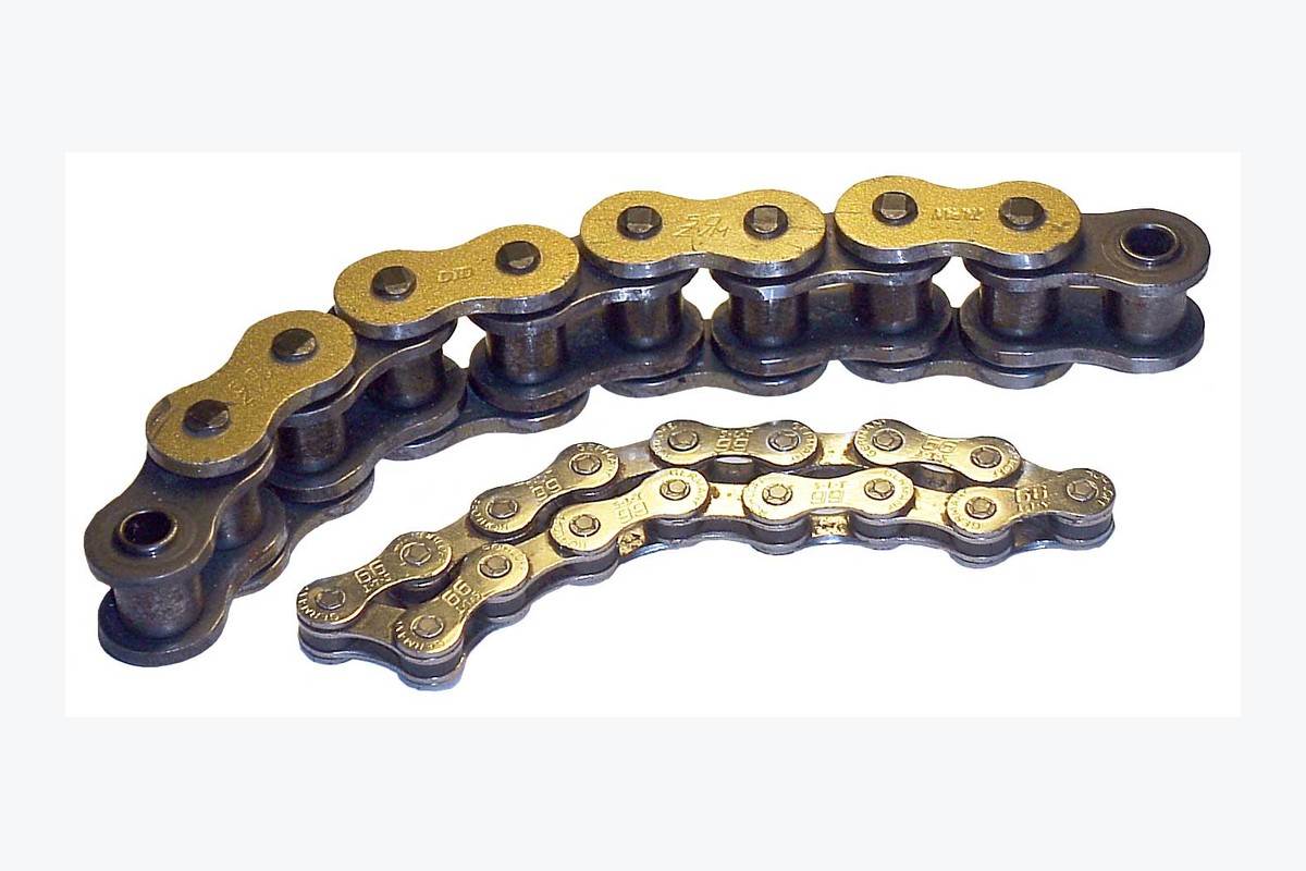 Industrial roller chains and sprockets